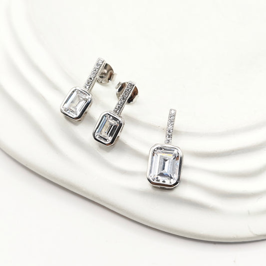 Bezel Jewellery Set 925 Silver