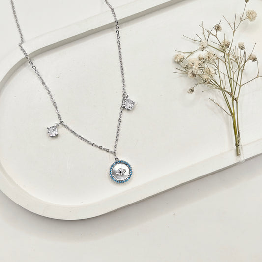 Evil Eye Charm Necklace 925 Silver