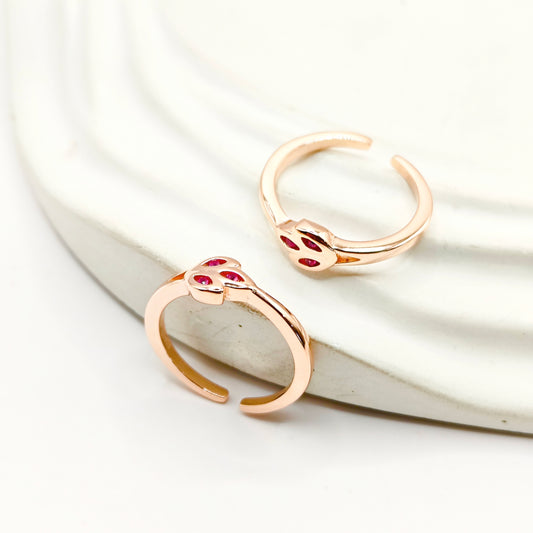 Trento Rosegold Plated Toering 925 Silver