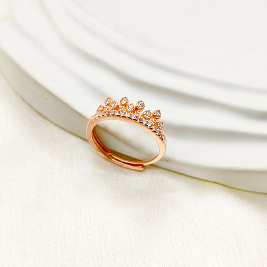 Skyline Rosegold Plated Ring 925 Silver