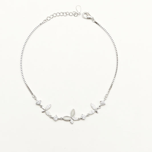 Butterfly Anklet 925 Silver