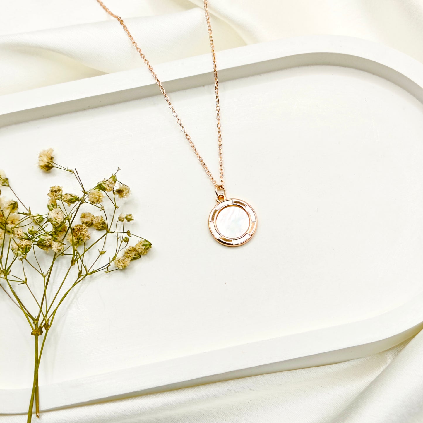Eva Necklace Rosegold Plated 925 Silver