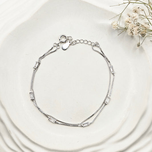 Cascade Layered Bracelet 925 Silver