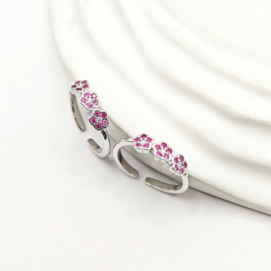Flower Tiara Toering 925 Silver