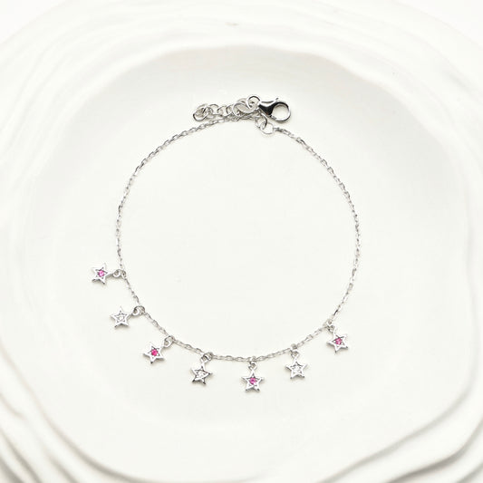 Star Charm Bracelet 925 Silver