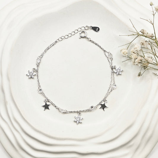 Ineza Charm Layered Bracelet 925 Silver