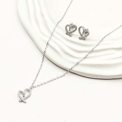 Heart Jewellery Set 925 Silver