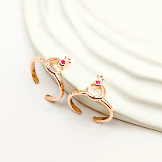 Peacock Rosegold Plated Toering 925 Silver