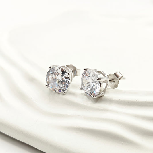 Solitaire Earrings 925 Silver