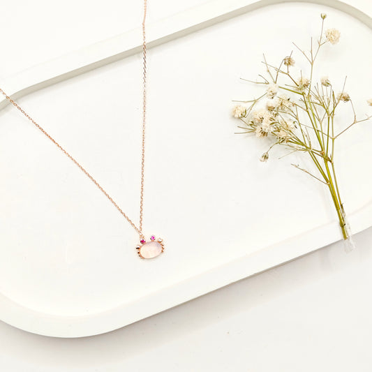 Crab Rosegold Plated  Necklace 925 Silver