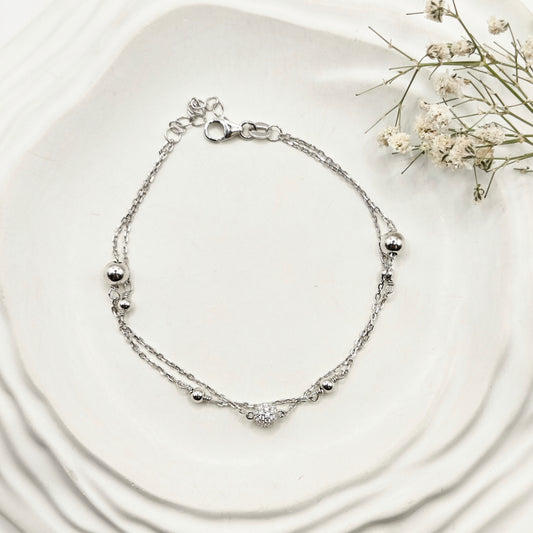 Ball Layered Bracelet 925 Silver