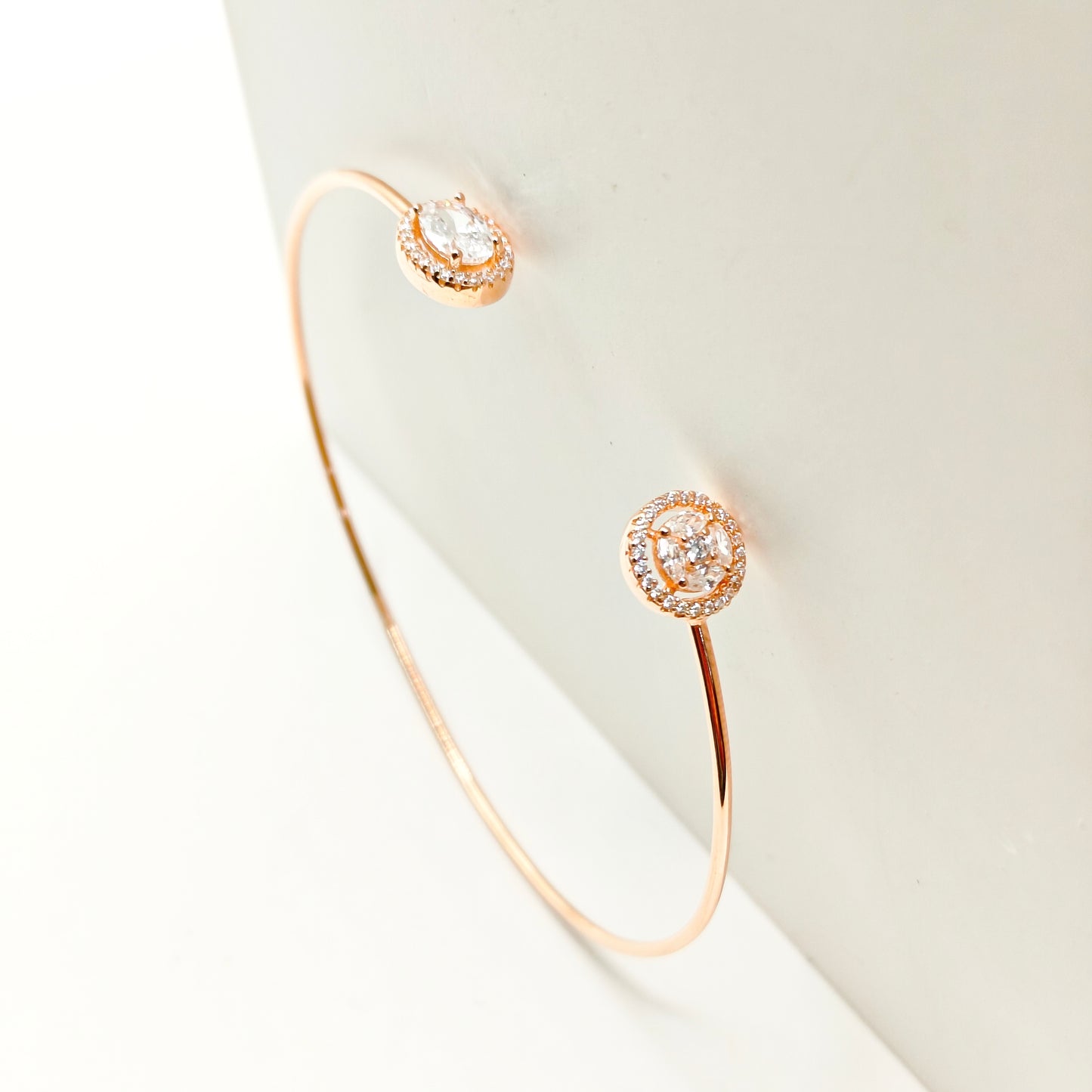 Vista Rosegold Plated Cuff Bracelet 925 Silver