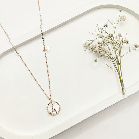 Effiel Rosegold Plated Necklace 925 Silver
