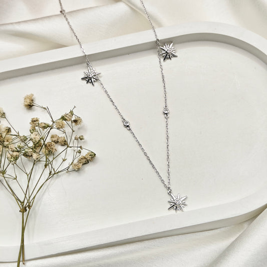 Starlight Charm Necklace 925 Silver