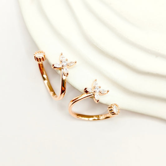 Flora Rosegold Plated Toering 925 Silver