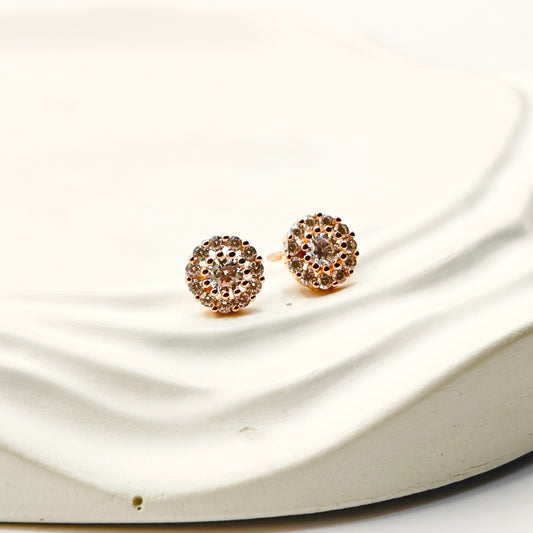 Inez Earrings Rosegold Plated 925 Silver