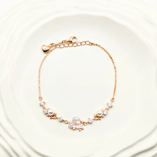 Mia Bracelet Rosegold Plated 925 Silver