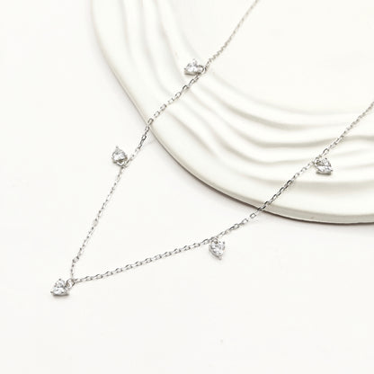 Heart Charm Jewellery Set 925 Silver