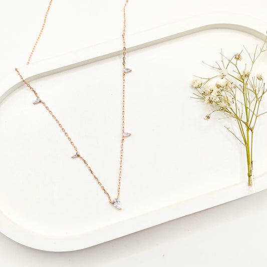 Joze Rosegold Plated Necklace 925 Silver