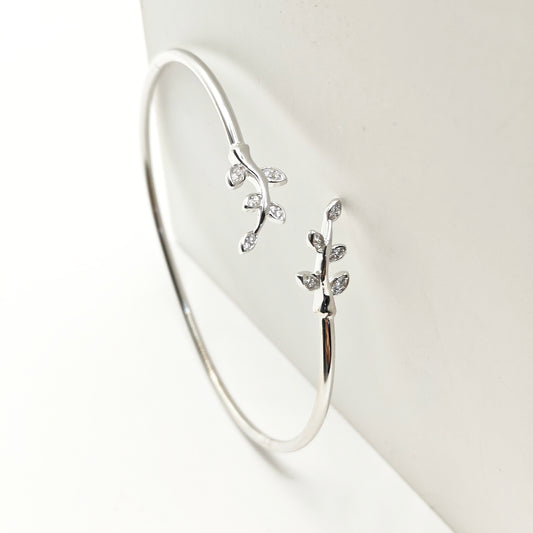 Leaf Cuff Bracelet 925 Silver