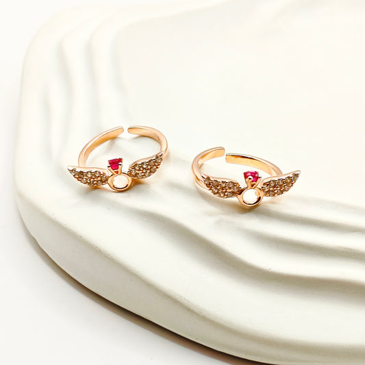 Angel Toering Rosegold Plated 925 Silver