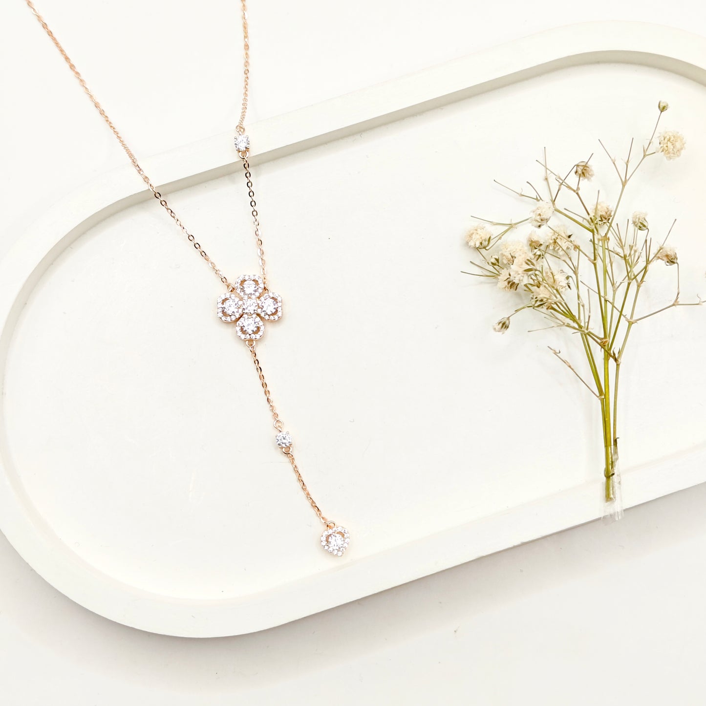 Clover Rosegold Plated 925 Silver