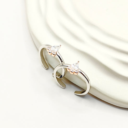 Inez Two-Tone Toering 925 Silver
