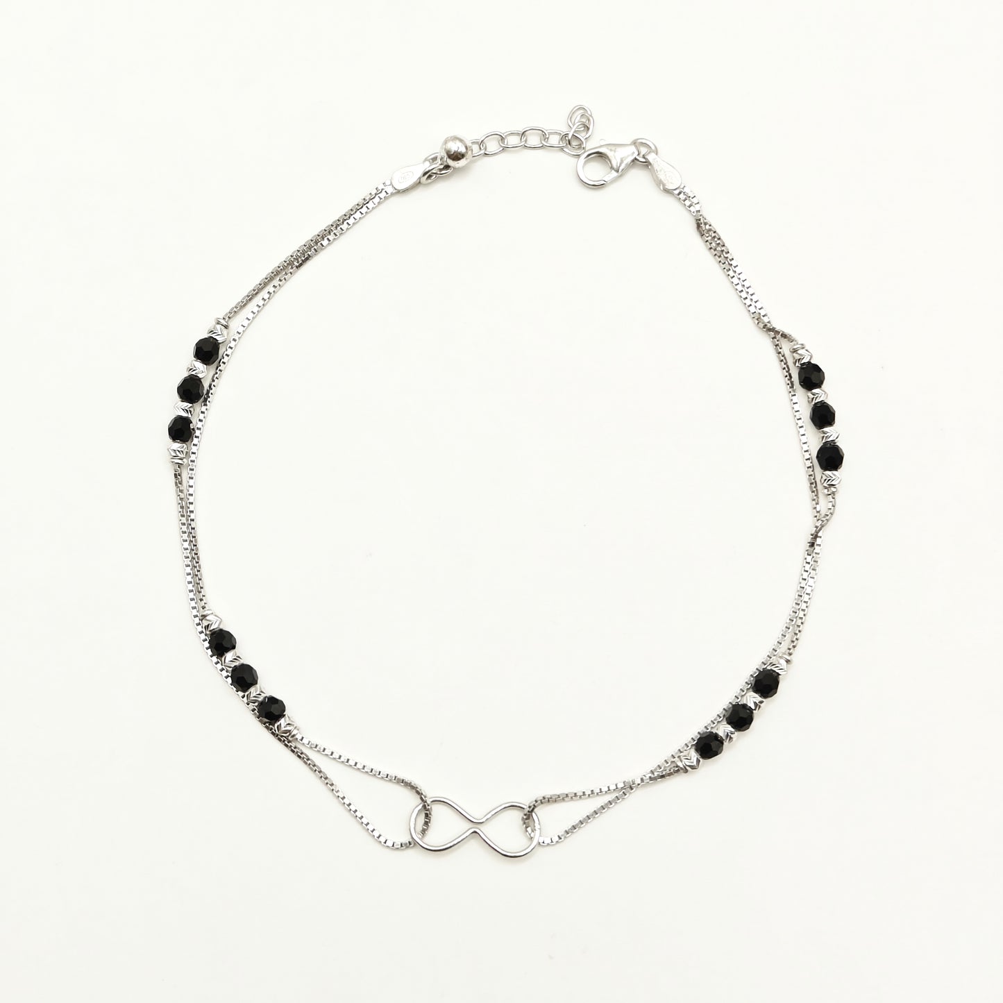 Infinity Layered Anklet 925 Silver