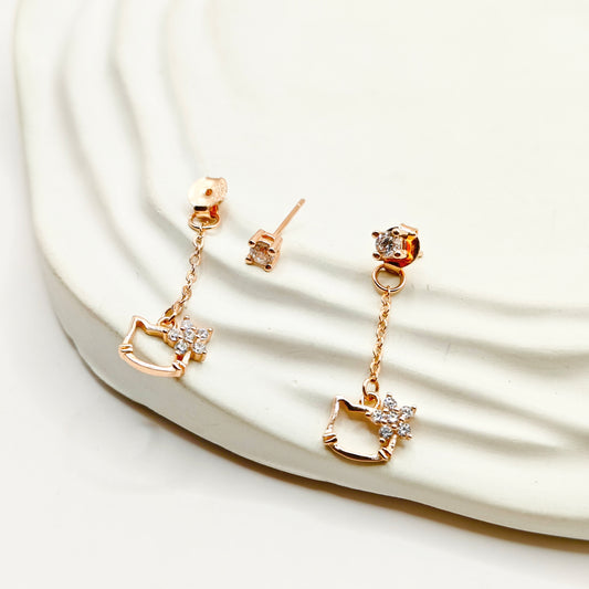 Caty Rosegold Plated Earrings 925 Silver