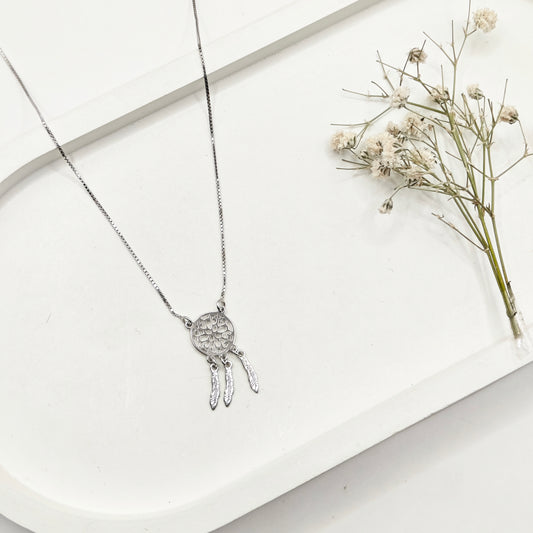 Dream Catcher Necklace 925 Silver