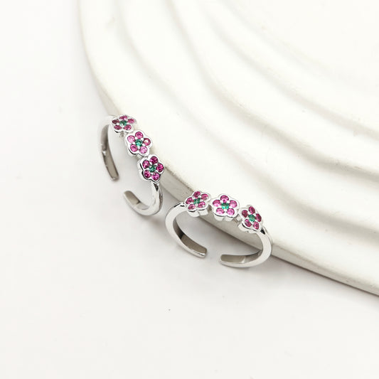 Flower Tiara Toering 925 Silver