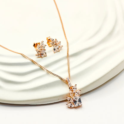 Georgia Jewellery Set Rosegold Plated 925 Silver