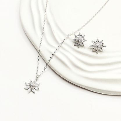 Flower Jewellery set 925 Silver