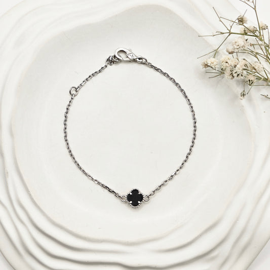 Black Clover Bracelet 925 Silver