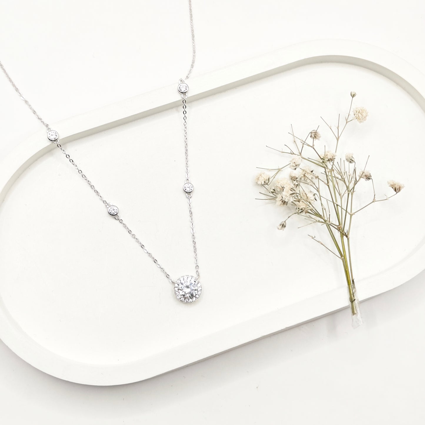 Solitaire Necklace 925 Silver