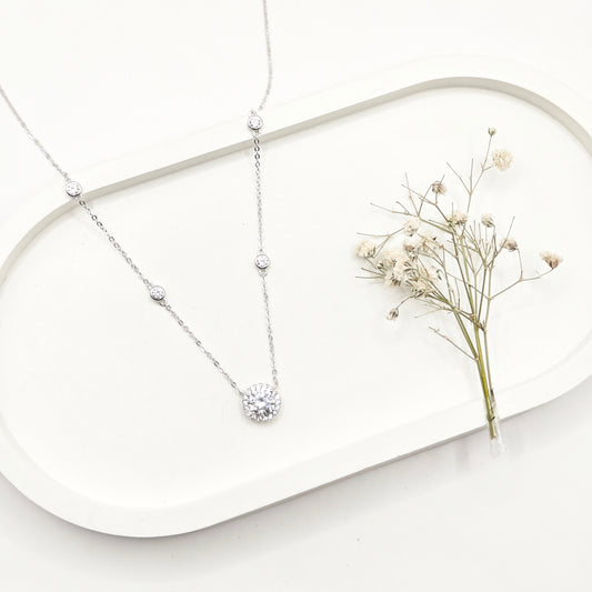 Solitaire Necklace 925 Silver