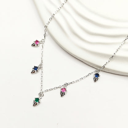 Drop Charm Jewellery Set 925 Silver