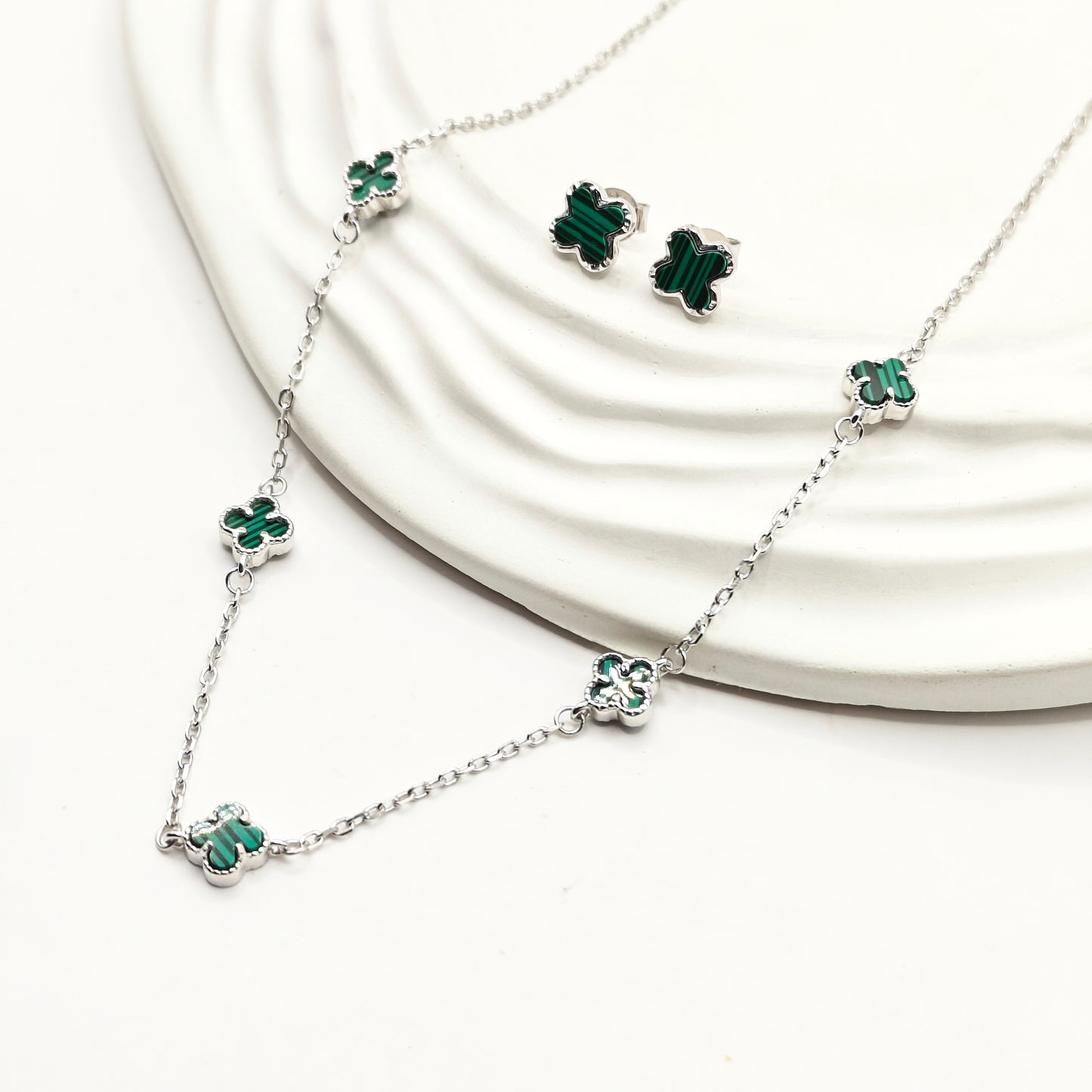 Clover Jewellery Set 925 Silver