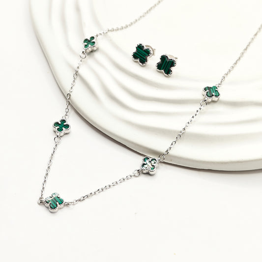 Clover Jewellery Set 925 Silver