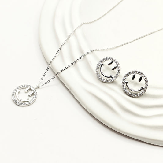 Smiley Jewellery set 925 Silver