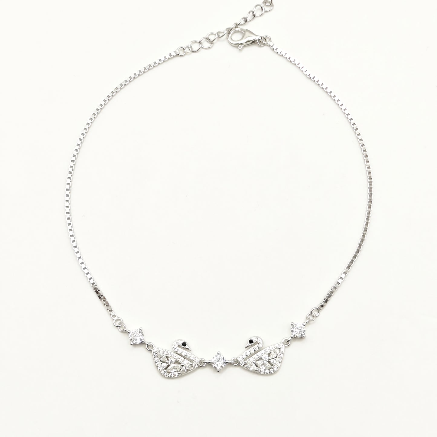 Swan Anklet 925 Silver