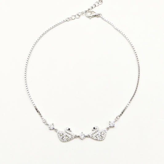 Swan Anklet 925 Silver