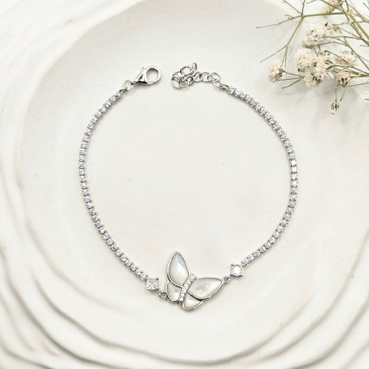 Butterfly Tennis Bracelet 925 Silver