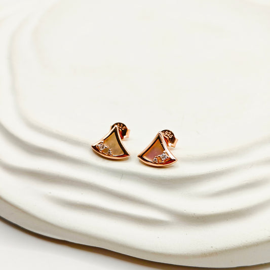 Finna Rosegold Plated Earrings 925 Silver