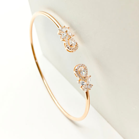 Bella Rosegold Plated Cuff Bracelet 925 Silver