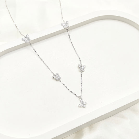 Butterfly Charm Necklace 925 Silver