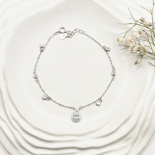 Pear Drop Bracelet 925 Silver