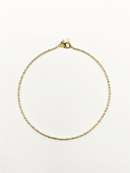 Ball Two-Tone Anklet 925 Silver