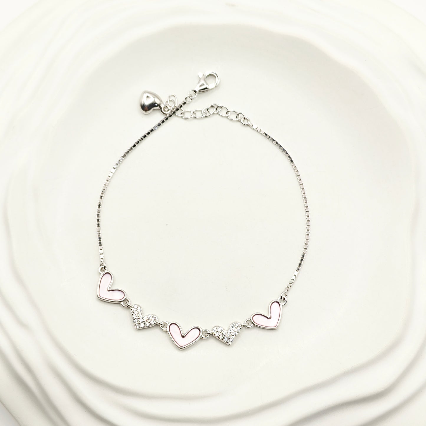 Heart Bracelet 925 Silver