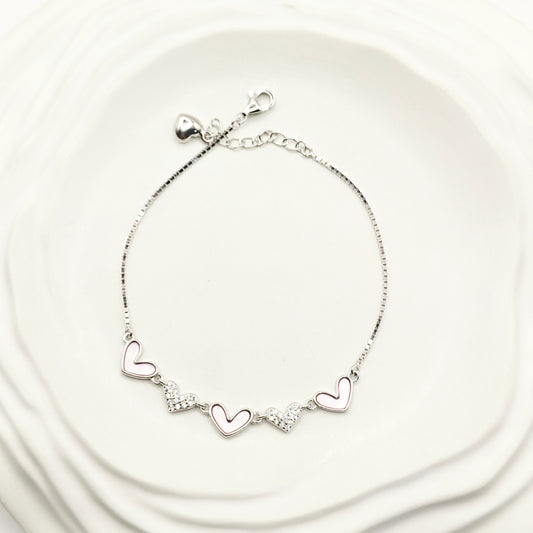 Heart Bracelet 925 Silver